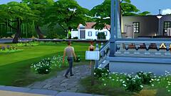 young babe drops to knees for dirty blowjob with older daddy figure