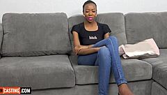 Skinny Ebony Milf Cowgirl Rides BWC Casting