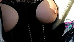 housewife slips into kinky homemade outdoor teasing adventure