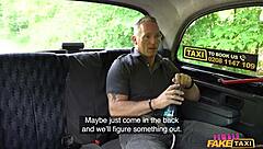 FEMALE FAKE TAXI MILF SQUIRTS FROM BIG TITS FELT AND ROUGH DOGGY COCK POUNDING!