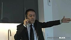 Cuckold Watches Ambre Aphrodite Ride Two Big Black Cocks Hard