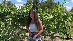 caught that farm hooligan girl and fucked her tight ass rough outdoors