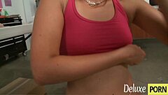 gorgeous shaved brunette teen adorable boobs pussy horny riding sucking cock fucking hard