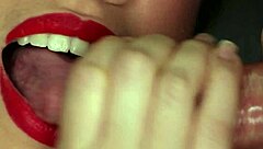 i love watching cum drip down her smiling face closeup