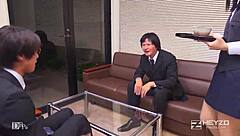 Newbie sucks stress away with creampie