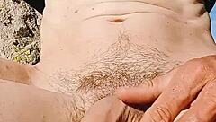 stroking my throbbing monster cock till it explodes solo