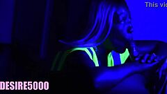 Milf spits on black cock outdoors