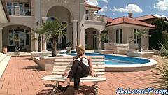 deepthroating classy babe SPITS in double penetration assfucking threesome!