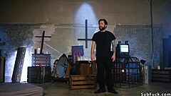 Male ghosts gangbang possessed babe double penetration