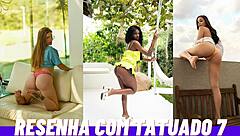 brazilian prostitute masturbates with tattooed stud