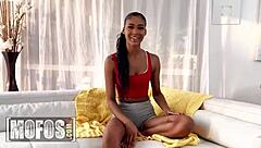 Isla biza cleans charles deras cock with messy blowjob and perfect body fuck