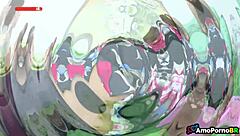 Caught stepmom bathing jerking to her relaxation