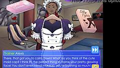 trainer alexis dominates crossdressing strapon game