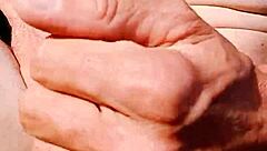 stroking my throbbing monster cock till it explodes solo