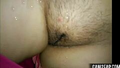 pussy free cumshot floods tight amateur pussy in raw sex scene