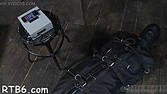 upside down bound babe nipples clamped in hardcore fuck