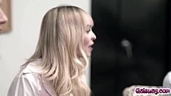 co-workers lilly bell kimmy kim april olsen please boss vicki chase in office 4some