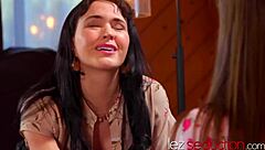 brunette teen kourtney seduced by milf krissy lynn 😘 full lesbian play