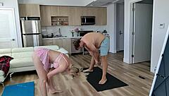 i stretch deeper into flexible yoga poses showing off my yoga body