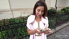 Gotfilled laying and creampie filling sexy layla scarlett