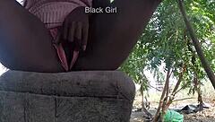 fingering wet pussy in african forest