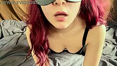 Redhead in Black Lingerie Teases Your Deepest Cravings