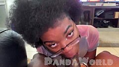 MMFF Double BBC Blowjob: Ebony Deepthroat Goat and Blonde Slut