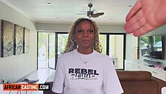 big natural tits black teen endures raw casting bang