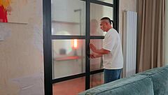 hot babe catches guy in handcuffs and sits on face