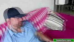 redhead natalie lust petite teen blows monster cock masturbates