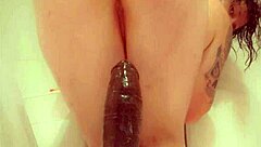 Mostevie Bounces Fat Ass On Massive 2.5 Inch Wide Dildo Toy