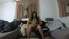 curvy milf mommy plays with fur jacket new dildo sex toy slap tight pussy