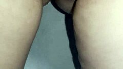 Pregnant Flashes Asshole on Toilet Then Bide Rimjob