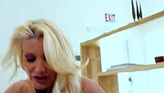 busty femdom blonde brittany andrews milks ts slayer's huge cock