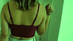 Busty teen amateur creampies stepbrother's huge cock pov