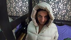 hey milfycalla drowns puffy jacket in thick cum loads
