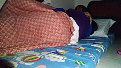 sharing bed with stepmom turns into sneaky creampie under sheets!