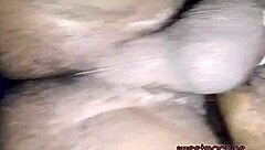 Sweetmachine's black pussy orgasms on homemade machine
