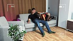 Filming Redhead Wife's Lover Pounding Creampie Deep In Homemade Cheating Session With Heels Gloves Nylon