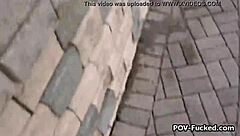 Sexy Neighbor Gets Poolside Punishment for Sneaking