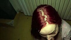 Latvian redhead blows pov after pickup cums riding cock