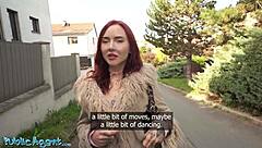 Latvian redhead blows pov after pickup cums riding cock