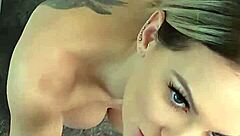 milf blonde drains my cock onto her face