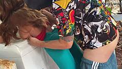 Virgin ass sex doll outdoor anal fuck toy!