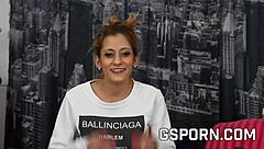 Gabriela Flores screams wild on first machine fuck!