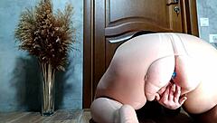 Mature milf sends solo toy masturbation video by mistake