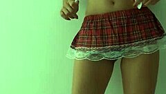 Strict Teacher Spanks Teasing Student's Narrow Ass in Heels Uniform