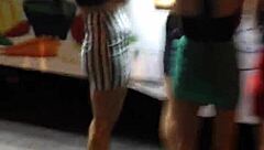 Candid Asian Slut In Tight Miniskirt Heels