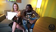 blonde wife teacher sucks athlete's big black cock lesson