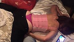 French blonde in leather corset panties does pov doggy blowjob ass lick with heels 😈👠